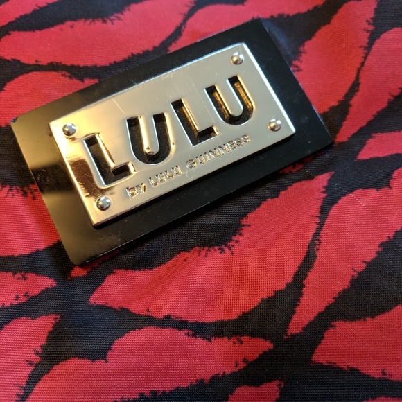 LULU by Lulu Guinness Lips purse tote red black - Picture 2 of 8